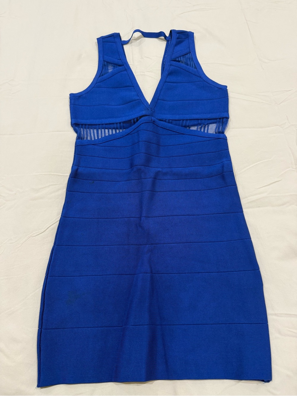 bebe Electric Blue Cutout Bodycon Mini Dress